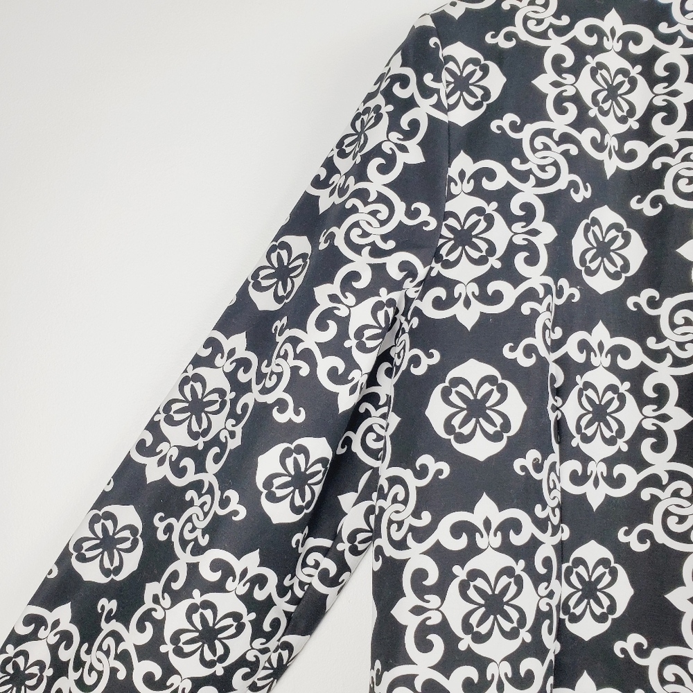 Adrienne Vittadini Blanc Noir Long Dress Coat XL - Picture 7 of 9